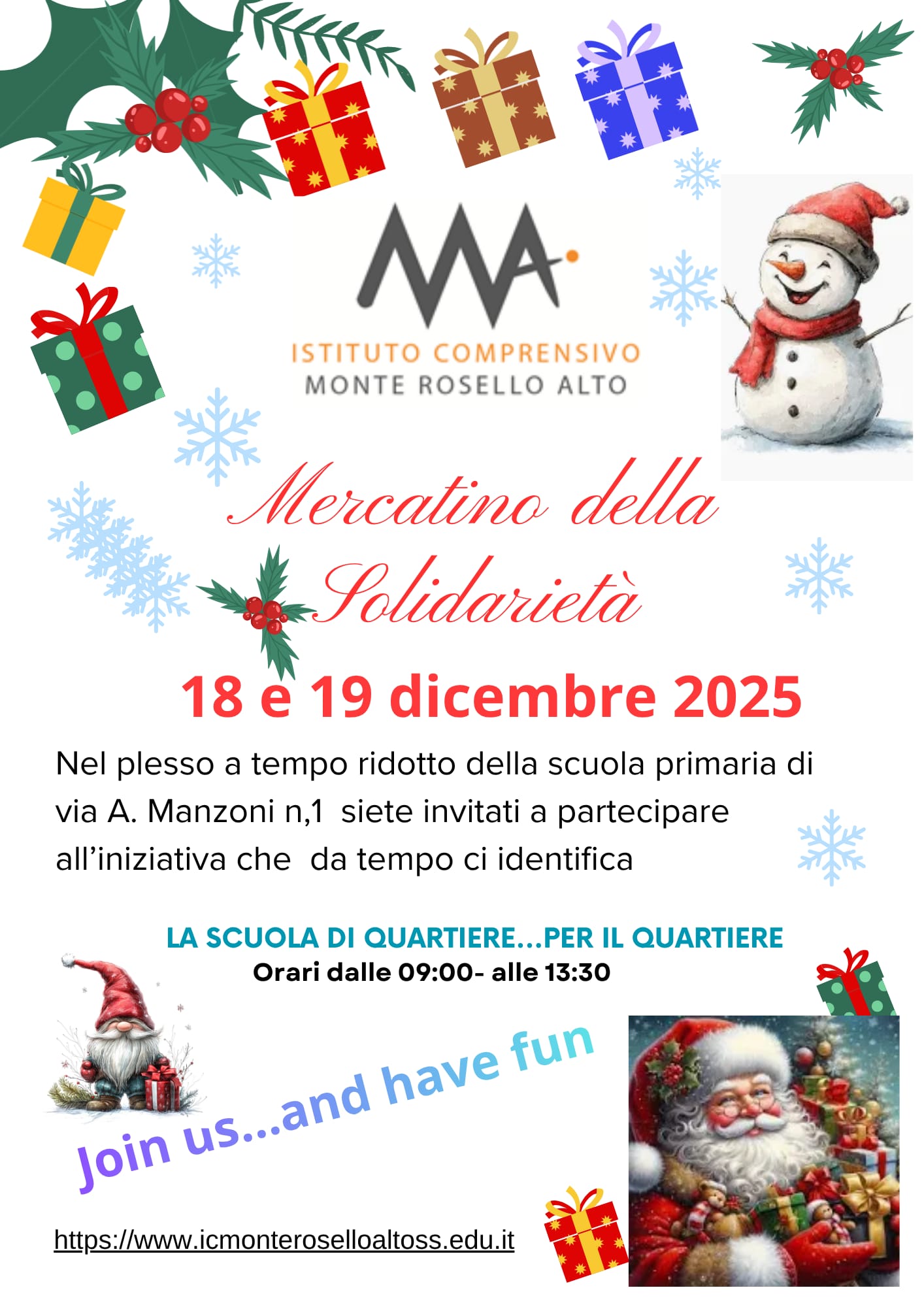 Magia del Natale alla Scuola Primaria Manzoni!